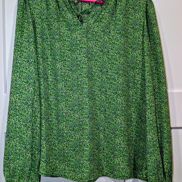 Carolina Belle Tops - Carolina Belle Green Long Sleeve Relaxed Blouse
